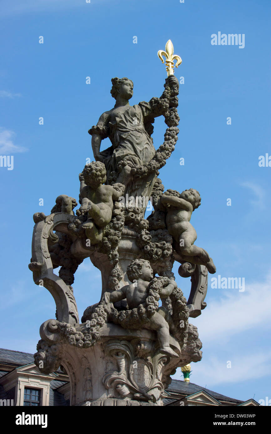 Skulptur in der Orangerie, Schlossgarten oder Schlossgarten, Fulda, Hessen, Deutschland Stockfoto