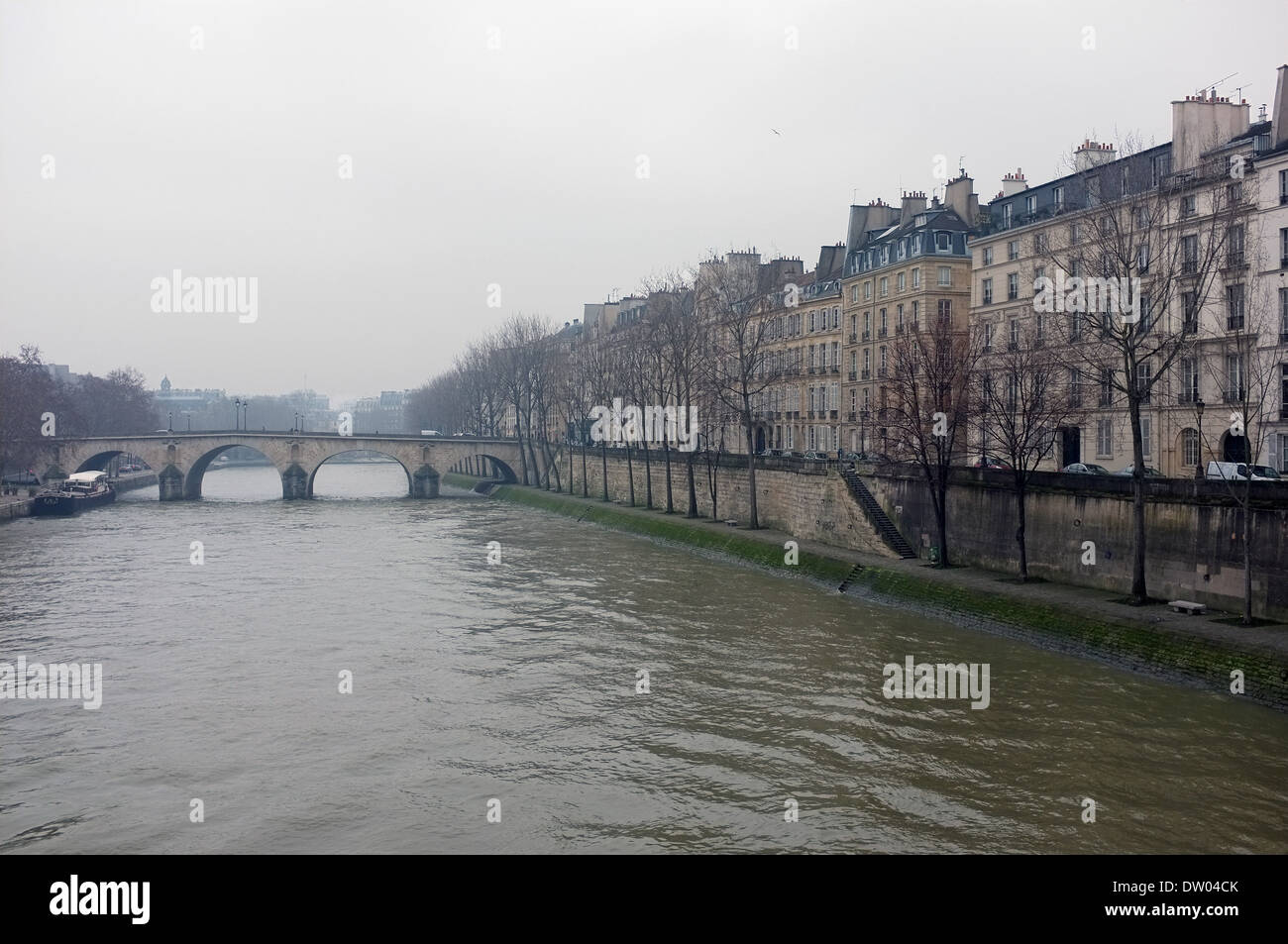 Fluss Seine, Paris, Ufer der Seine, Frankreich Stockfoto