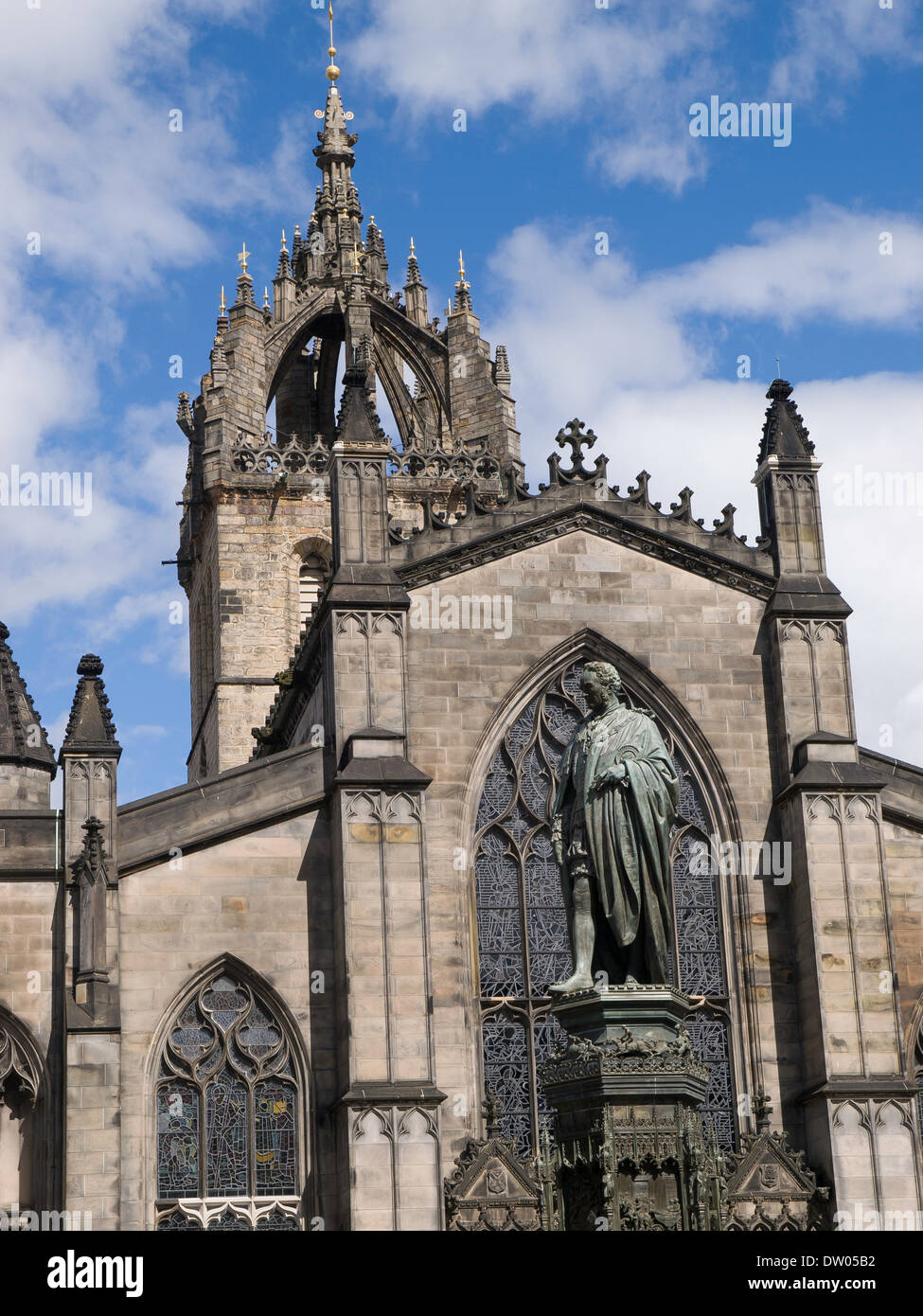 Duke of Buccleuch Statue außerhalb St. Giles Cathedral Stockfoto