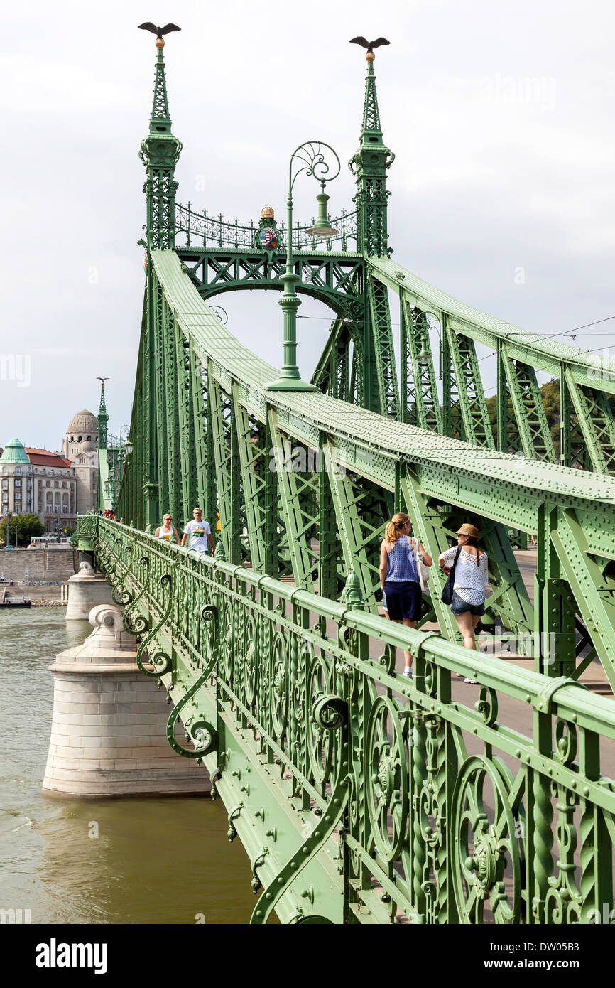 Freiheitsbrücke, Budapest, Ungarn Stockfoto