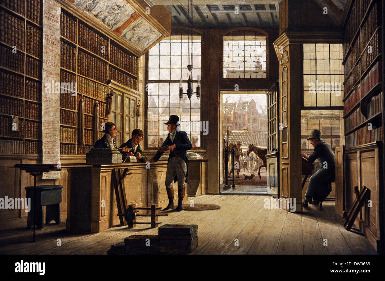 Johannes Jelgerhuis (17701836). Niederländischer Maler. Der Shop der Bookdealer Pieter Meijer