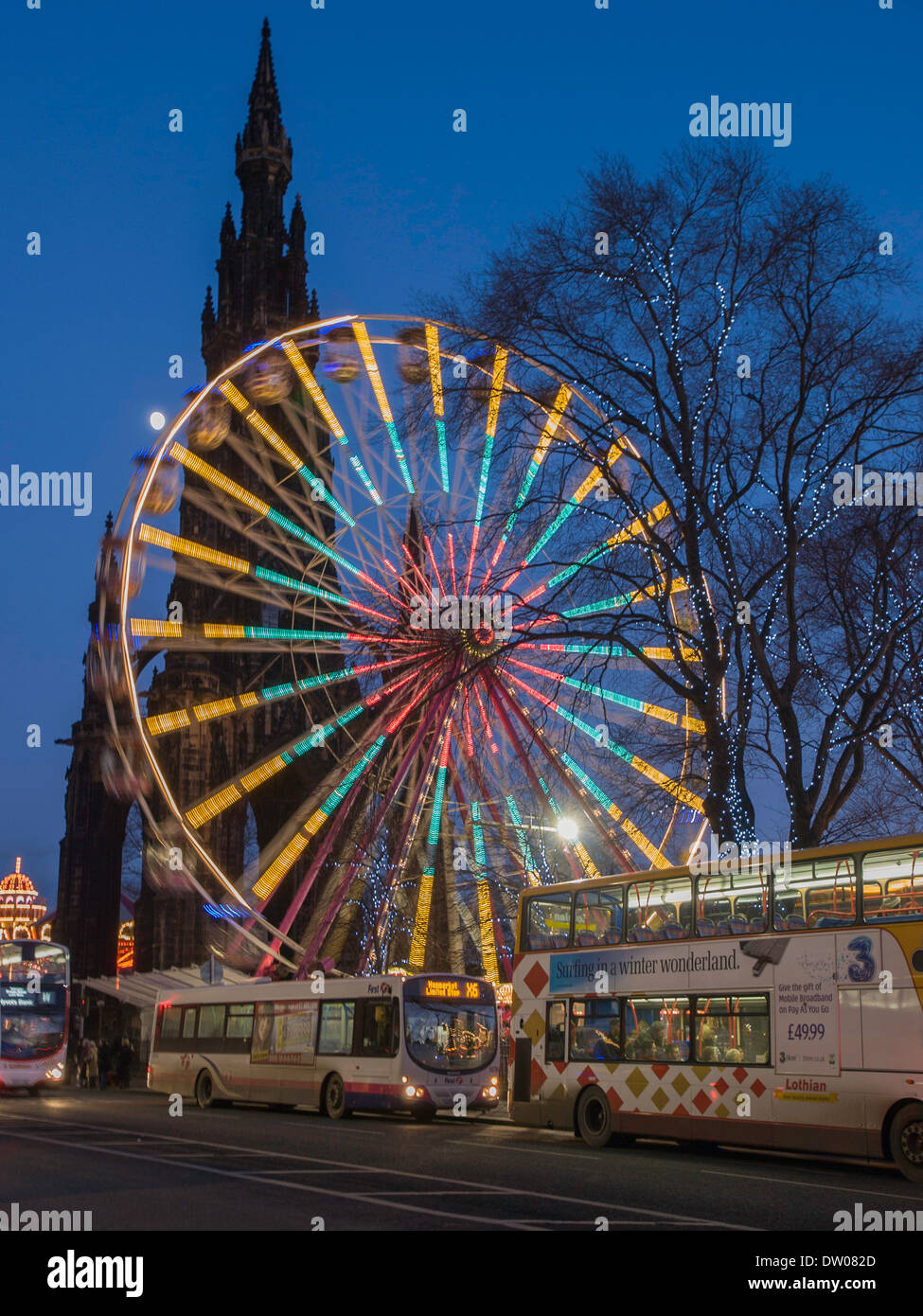 Scott Monument, Princes Street Gardens, Edinburgh Stockfoto