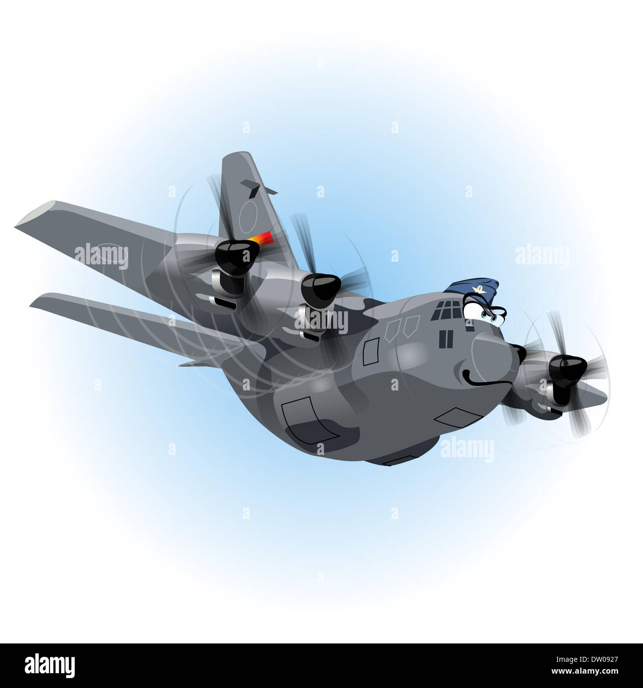 Cartoon-Frachtflugzeug Stockfoto