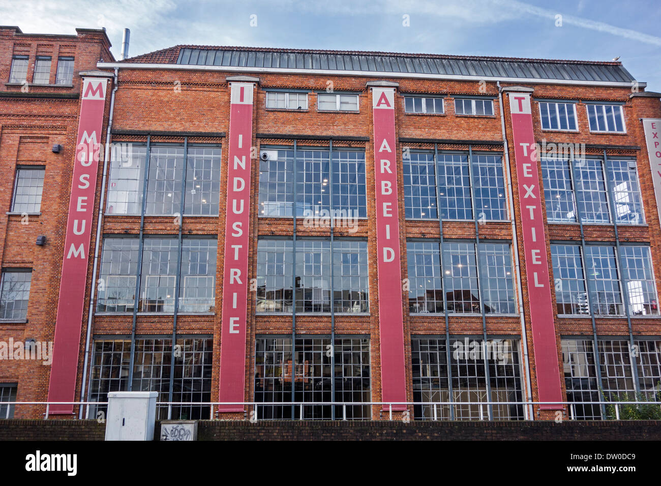 MIAT, industrielle Archäologiemuseum über Industrie, Arbeit und Textil, untergebracht in einer ehemaligen Baumwollspinnerei in Gent, Belgien Stockfoto