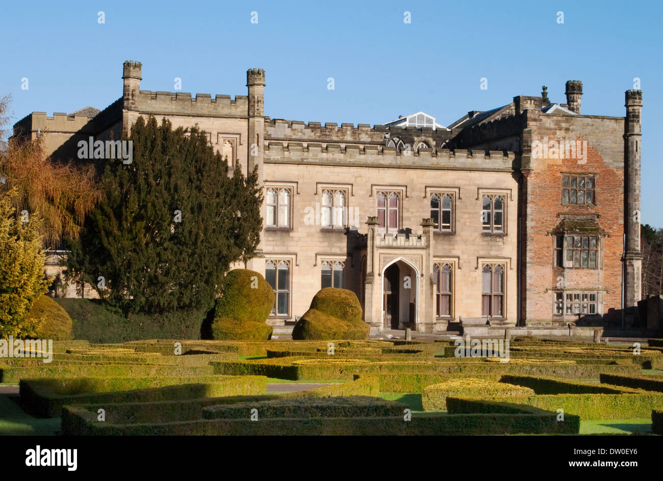 Elvaston Schloss Denkmalgeschützte Gebäude und Country Park, Derby Derbyshire. England Stockfoto