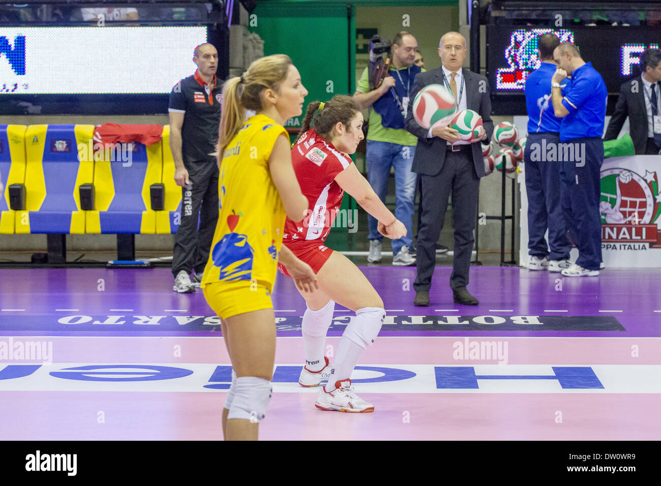 Semifinali di Coppa Italia Femminile di Pallavolo Stockfoto