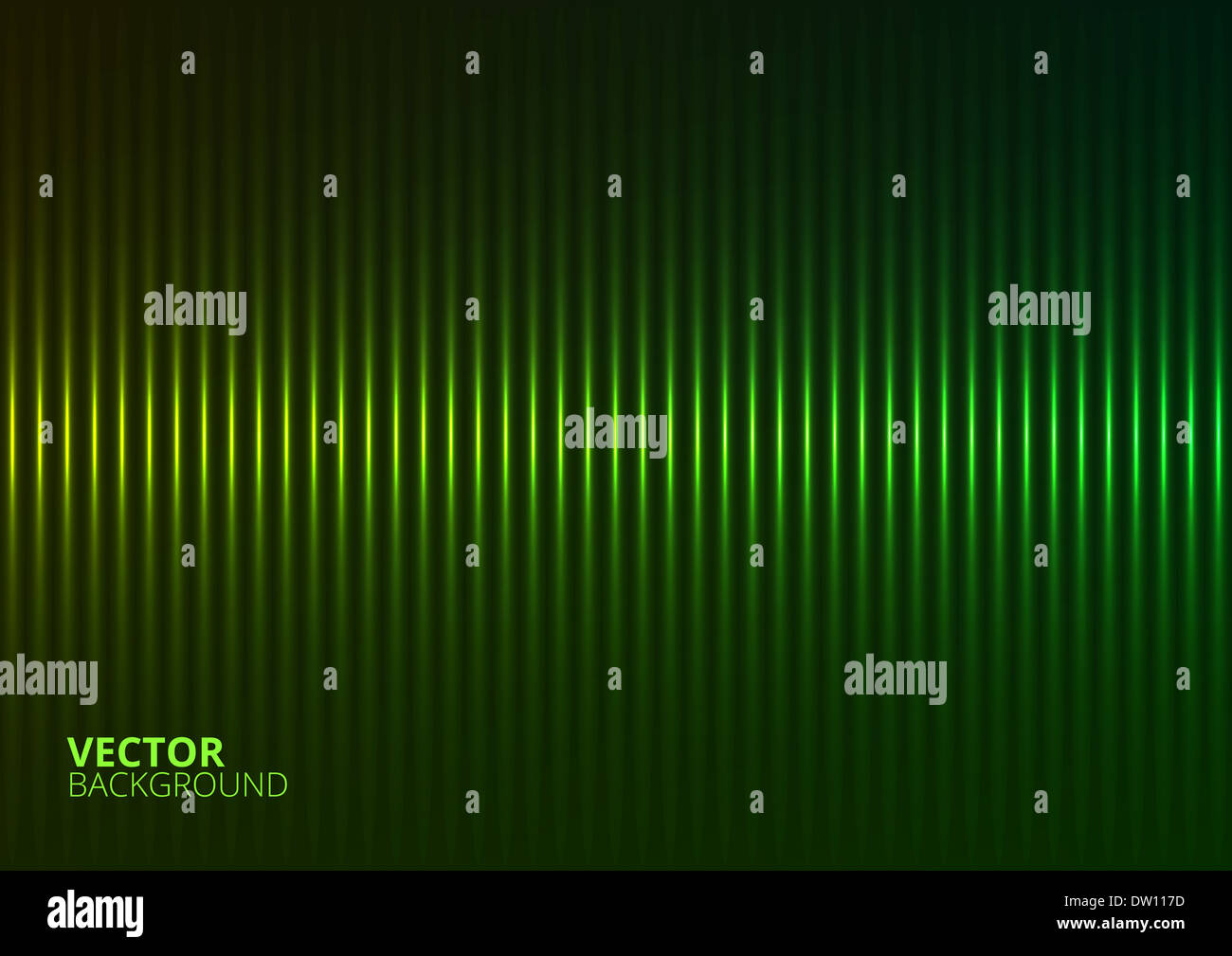 Vektor-Illustration von einem grünen Musik Equalizer Stockfoto