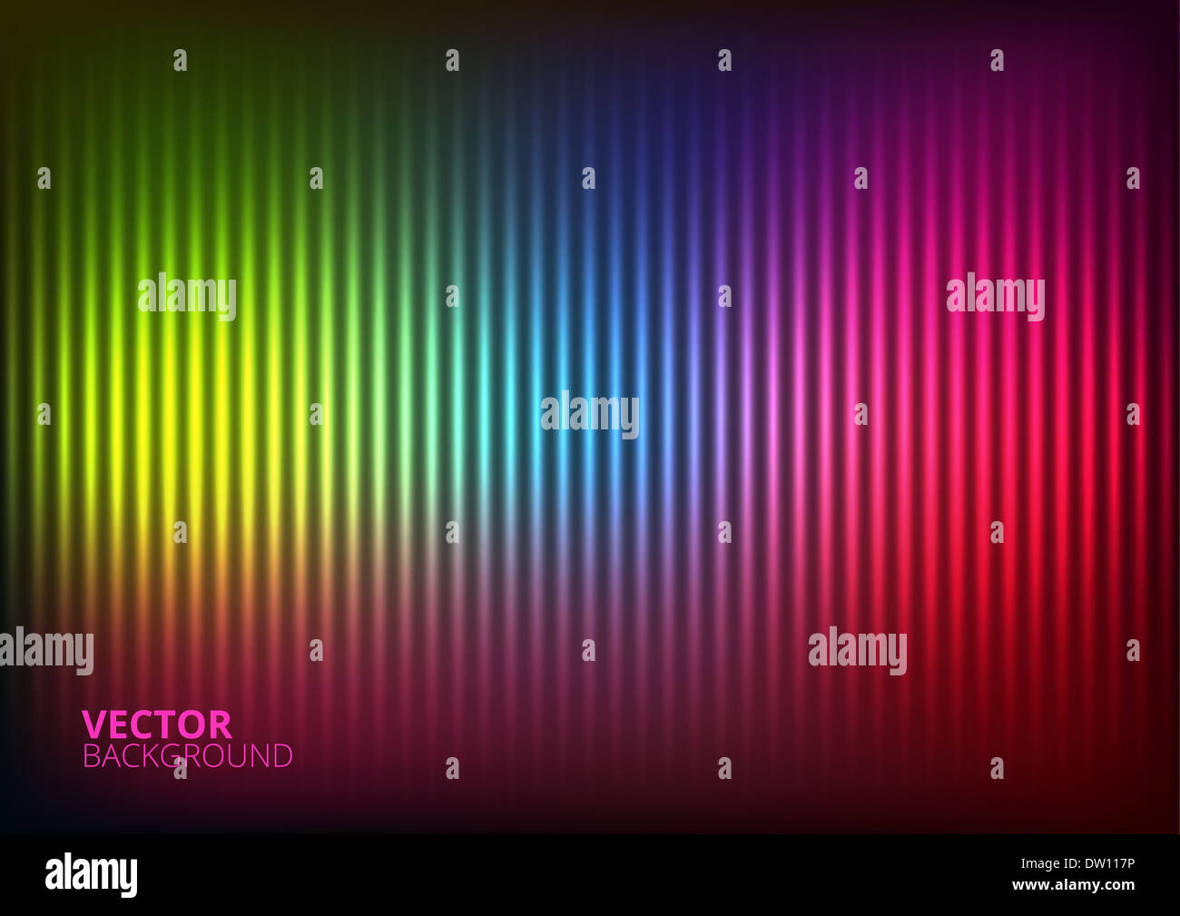 Vektor-Illustration von einem farbigen Musik Equalizer Stockfoto