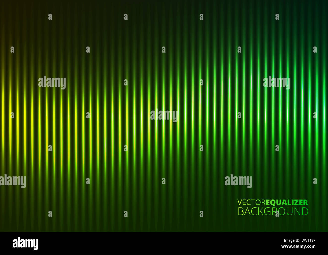 Vektor-Illustration von einem grünen Musik Equalizer Stockfoto