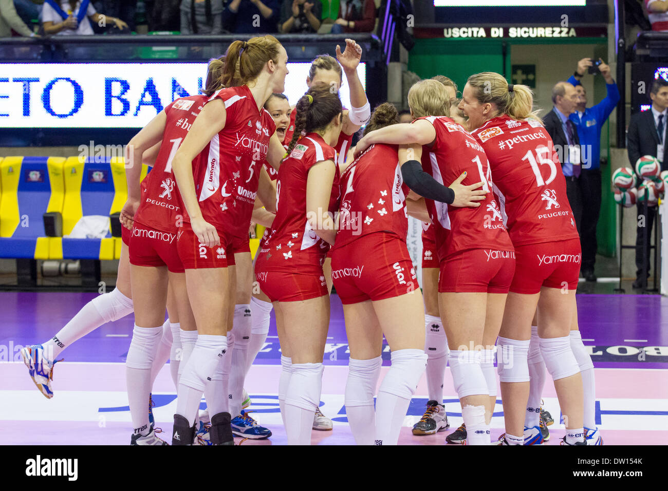 Semifinali di Coppa Italia Femminile di Pallavolo Stockfoto