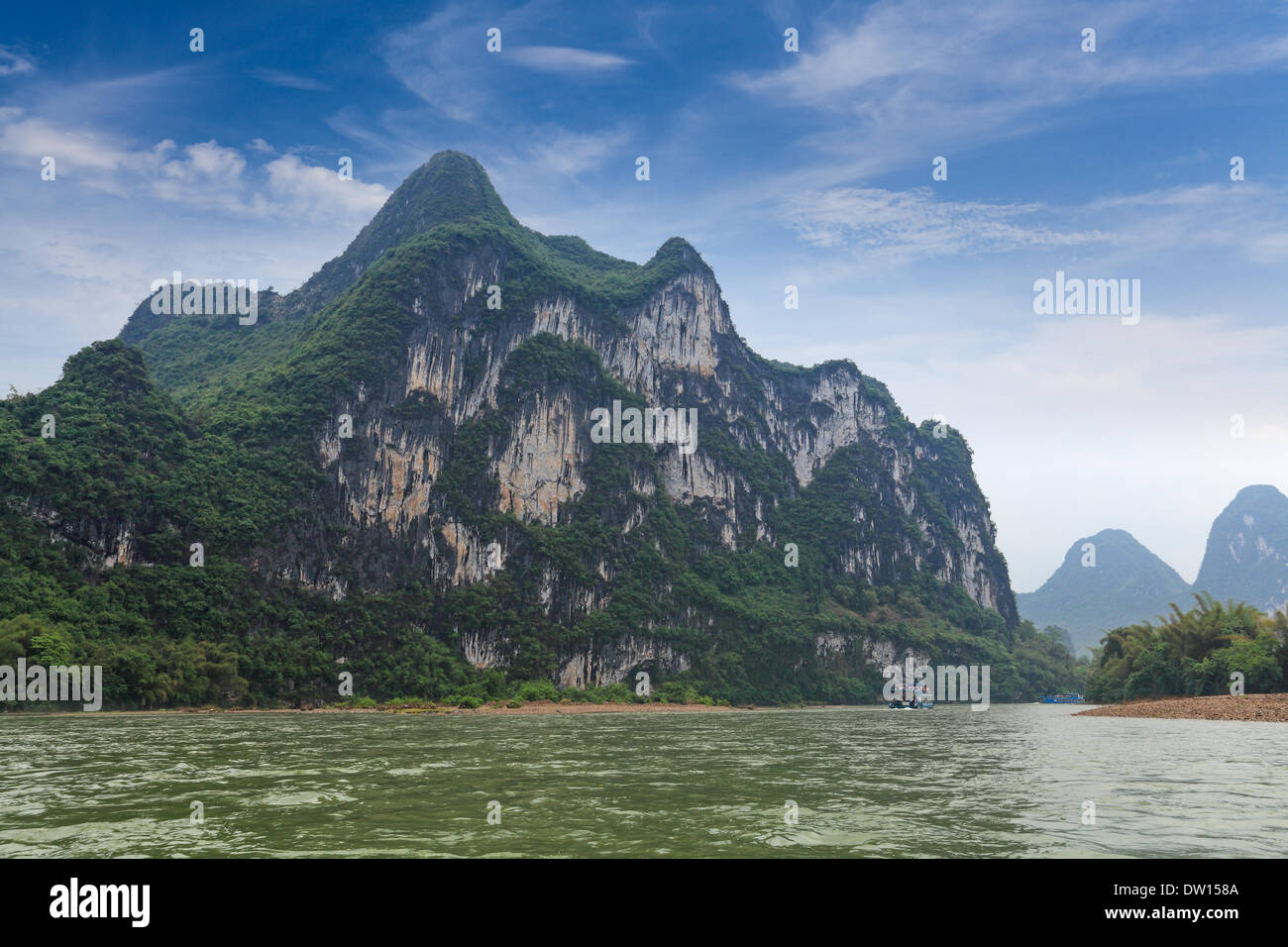 Guilin Hügellandschaft Stockfoto