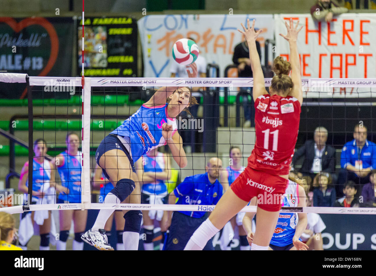 Semifinali di Coppa Italia Femminile di Pallavolo Stockfoto