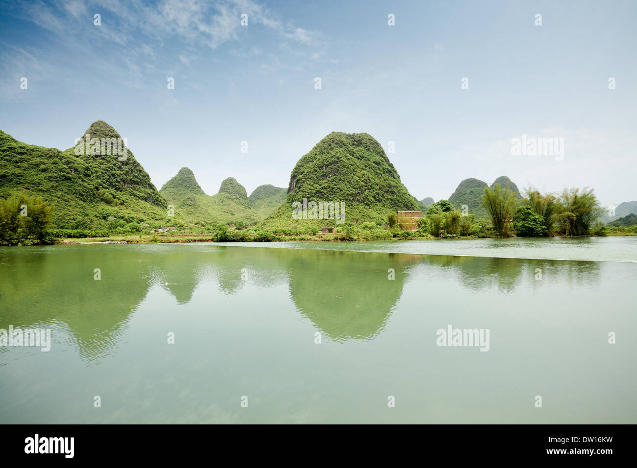 ländliche Landschaft in yangshuo Stockfoto