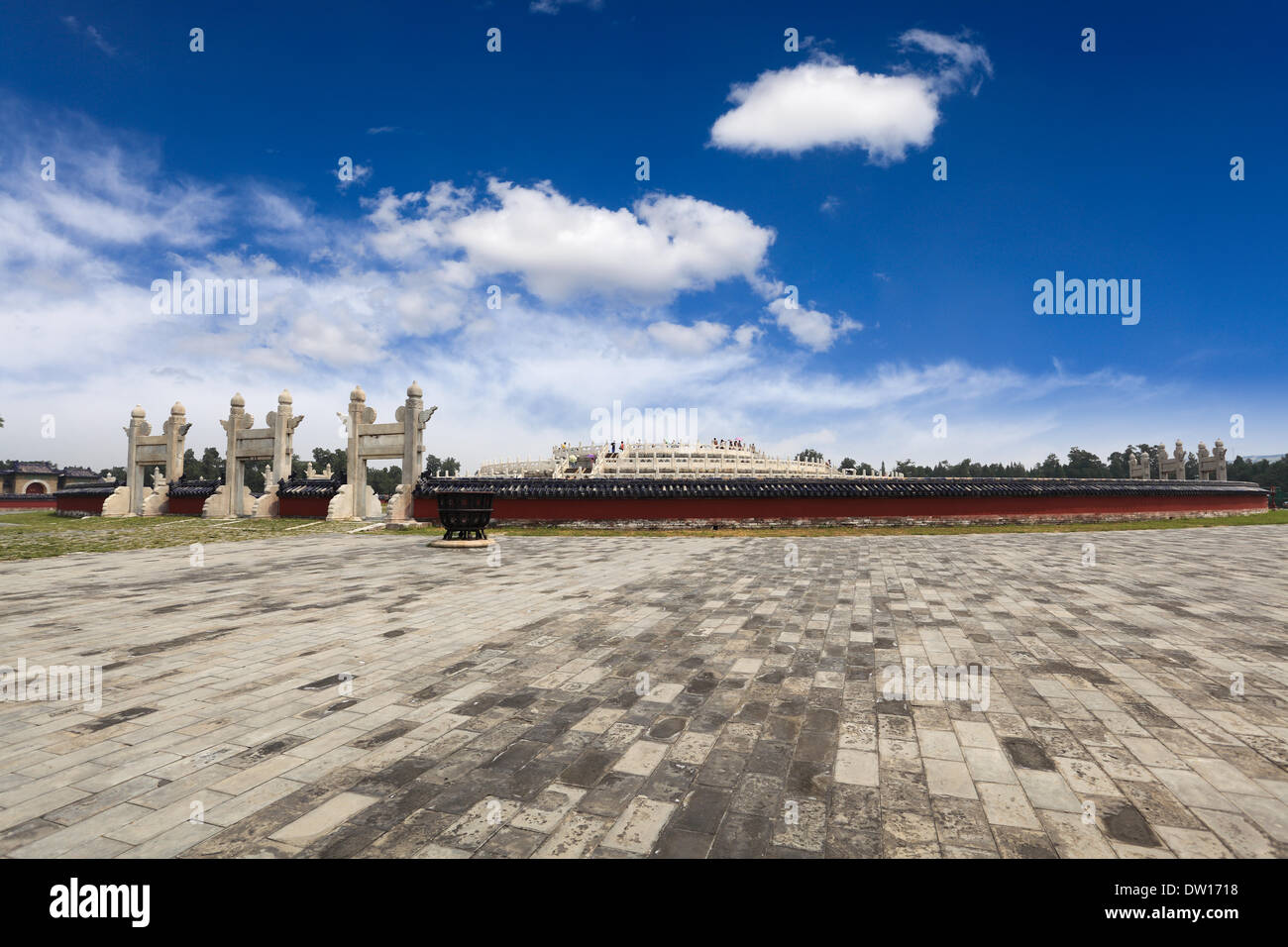 kreisförmige Erdwall-Altar im Tempel des Himmels Stockfoto
