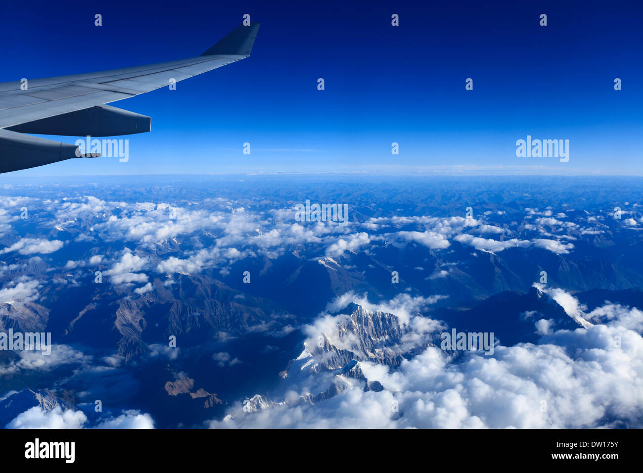 Himalaya und Tragfläche Stockfoto