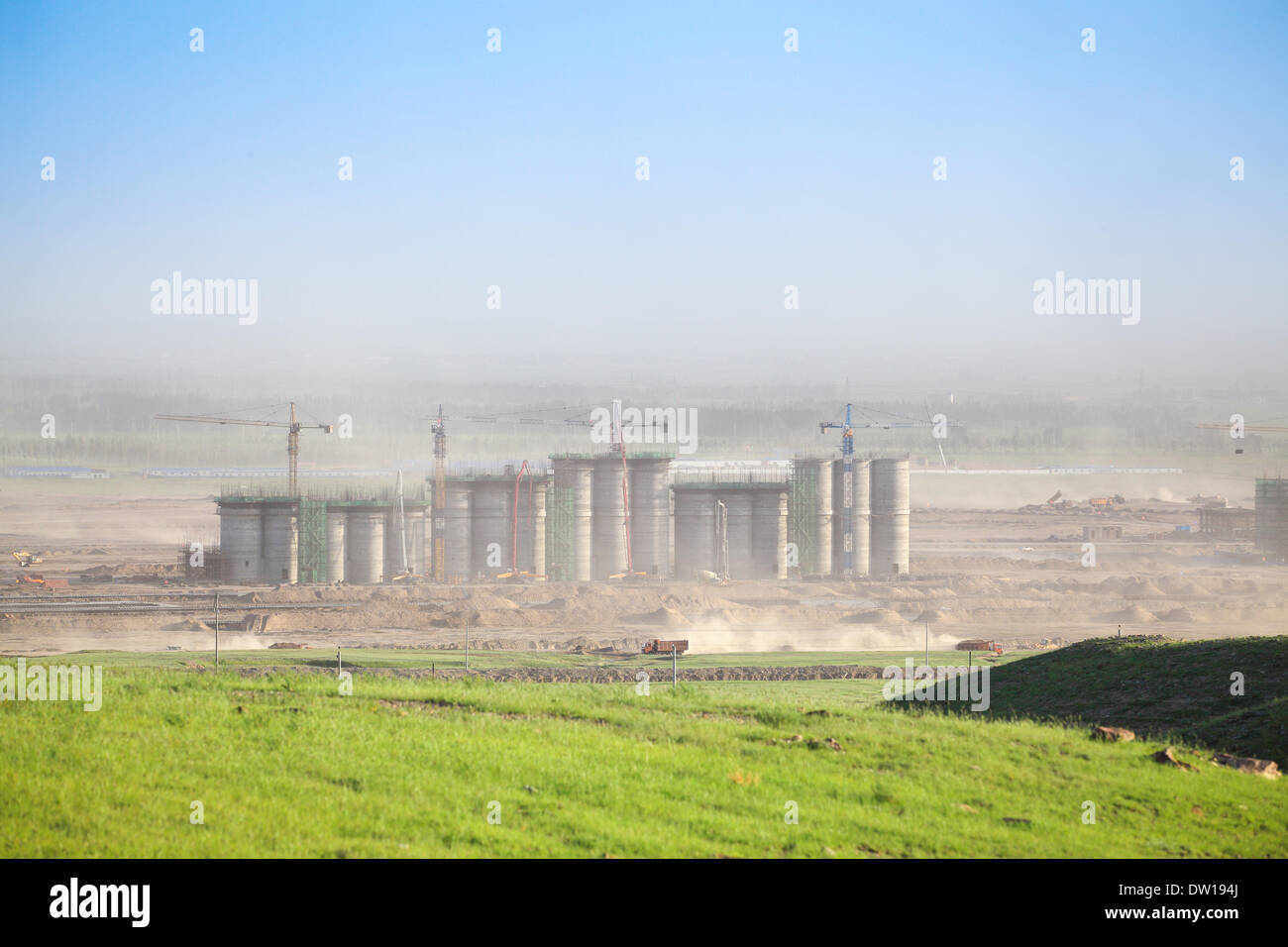 industrielle Baustelle Stockfoto