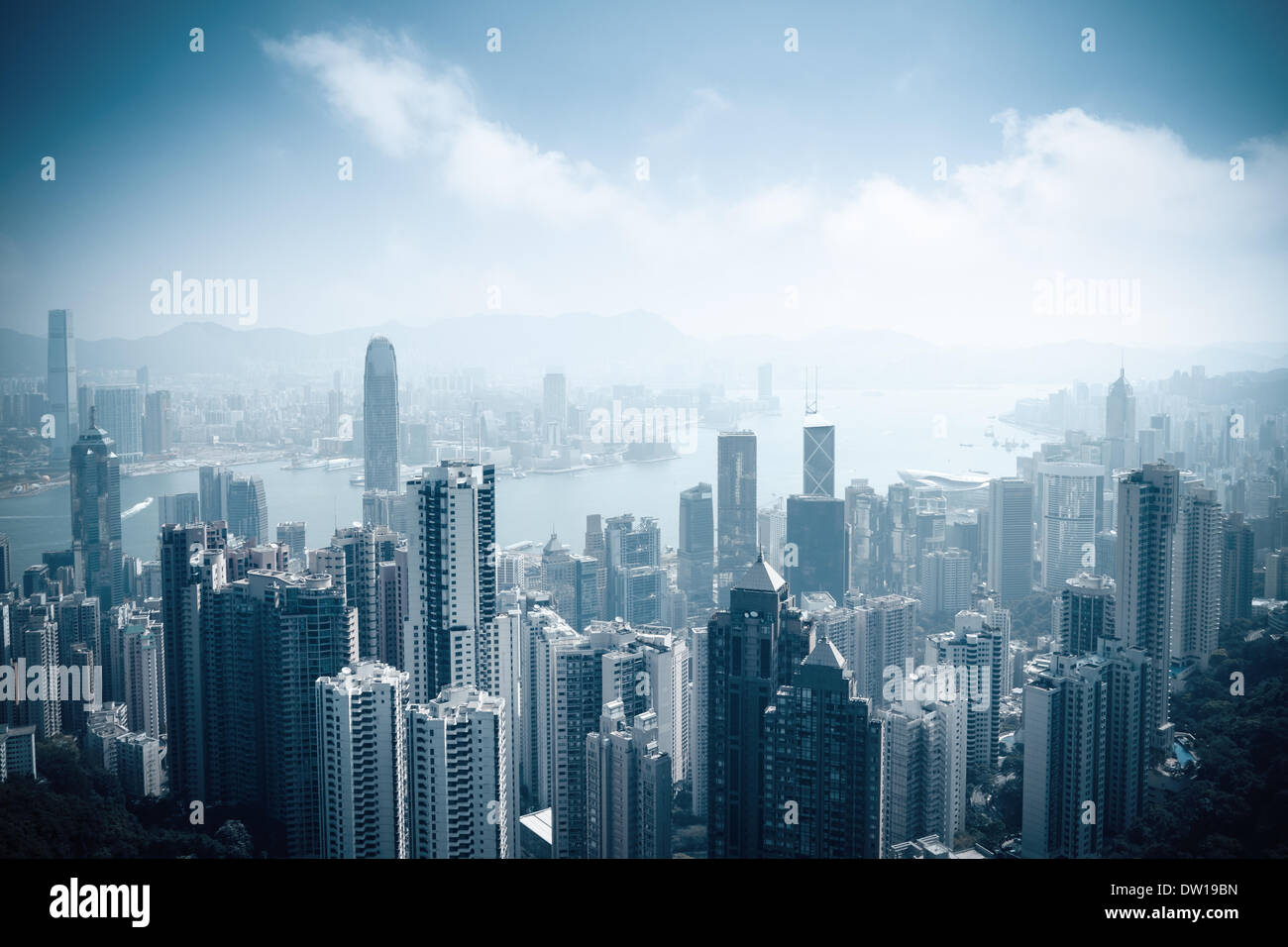 Luftaufnahme des schönen hongkong Stockfoto