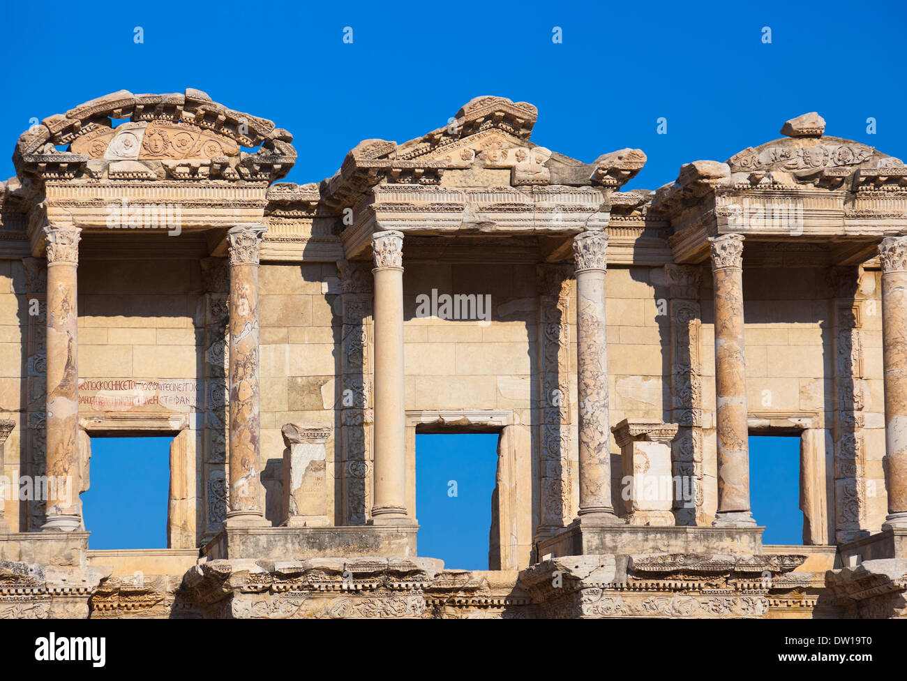 Alten Celsius Bibliothek in Ephesus-Türkei Stockfoto