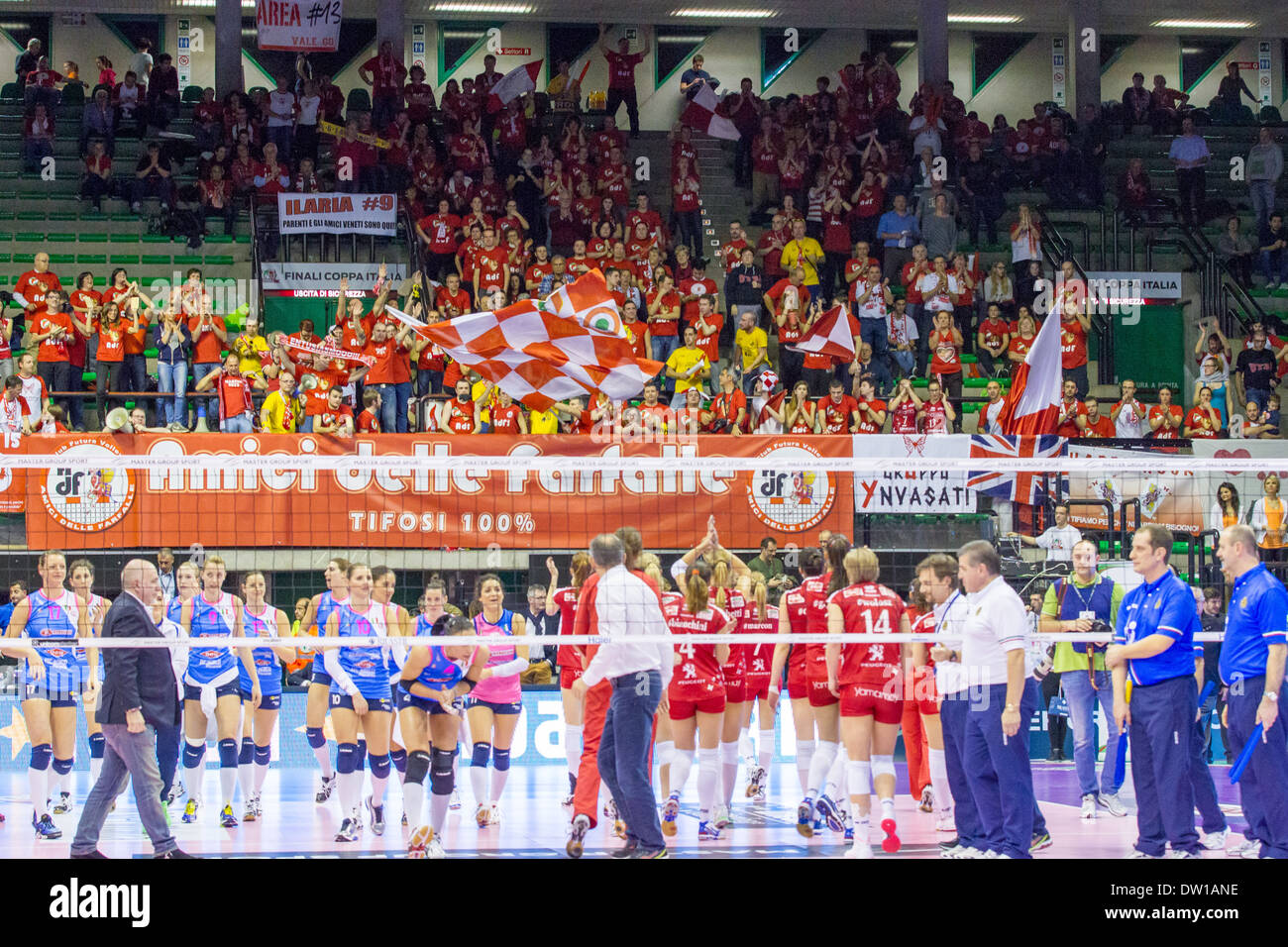 Semifinali di Coppa Italia Femminile di Pallavolo Stockfoto