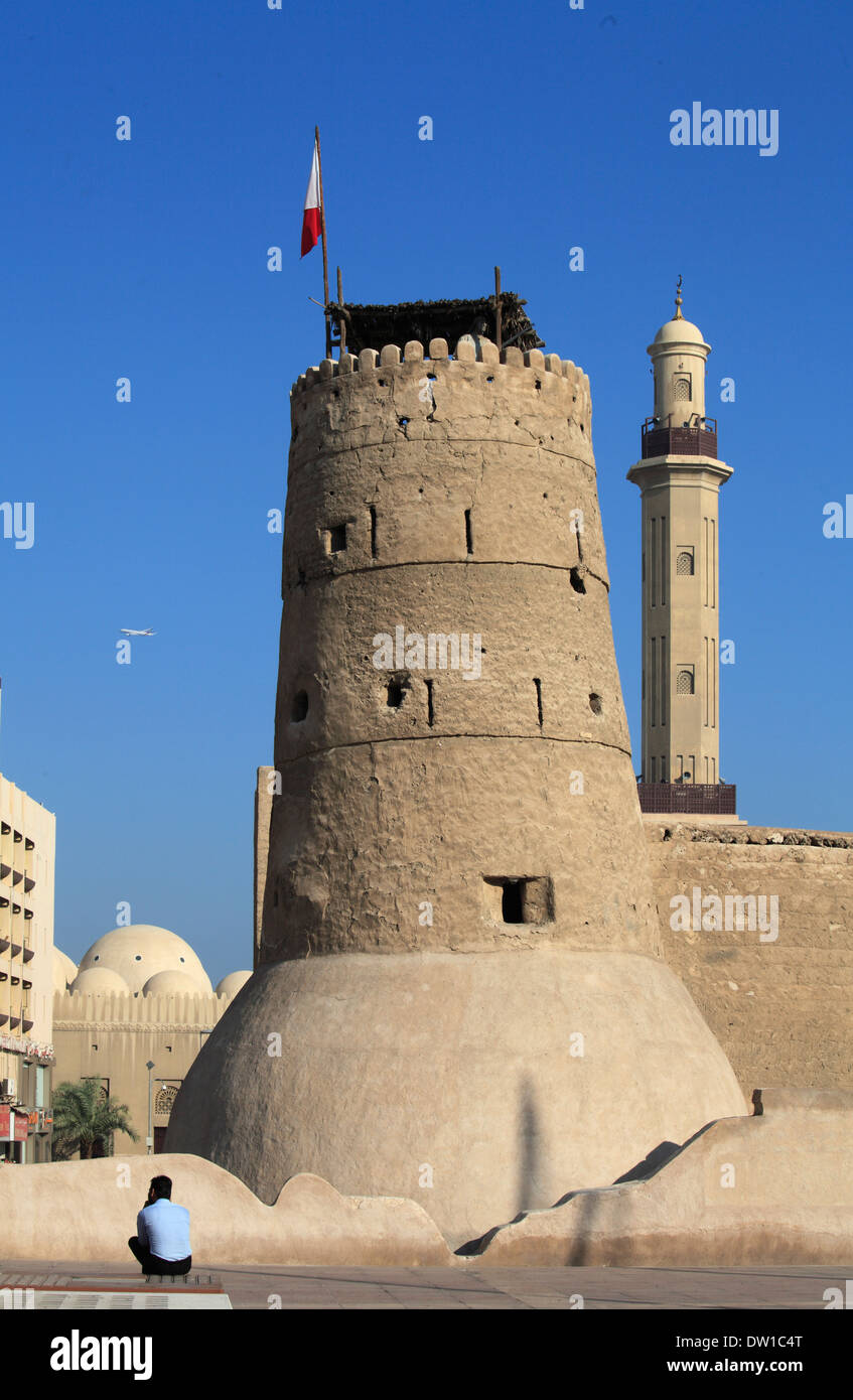 Vereinigte Arabische Emirate, Dubai, Museum, Al Fahidi Fort, große Moschee, Stockfoto