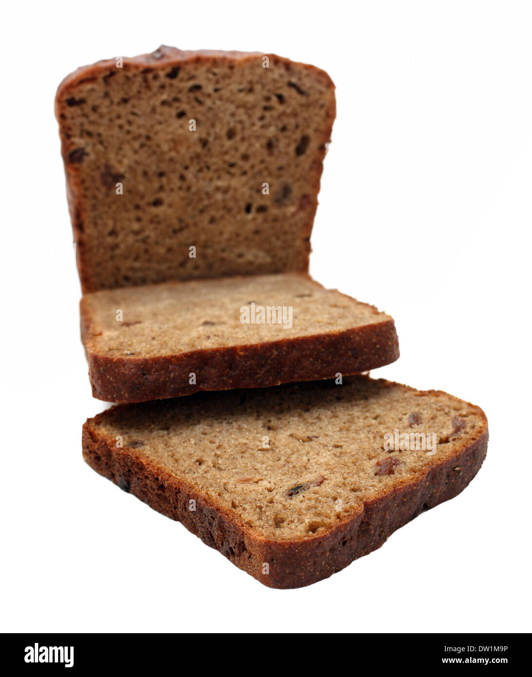 dunkel braun Roggen Schnittbrot Stockfoto