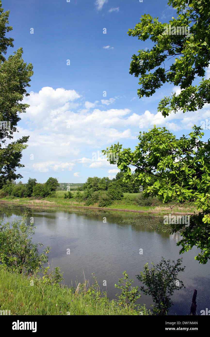 Sommer-Seenlandschaft Stockfoto