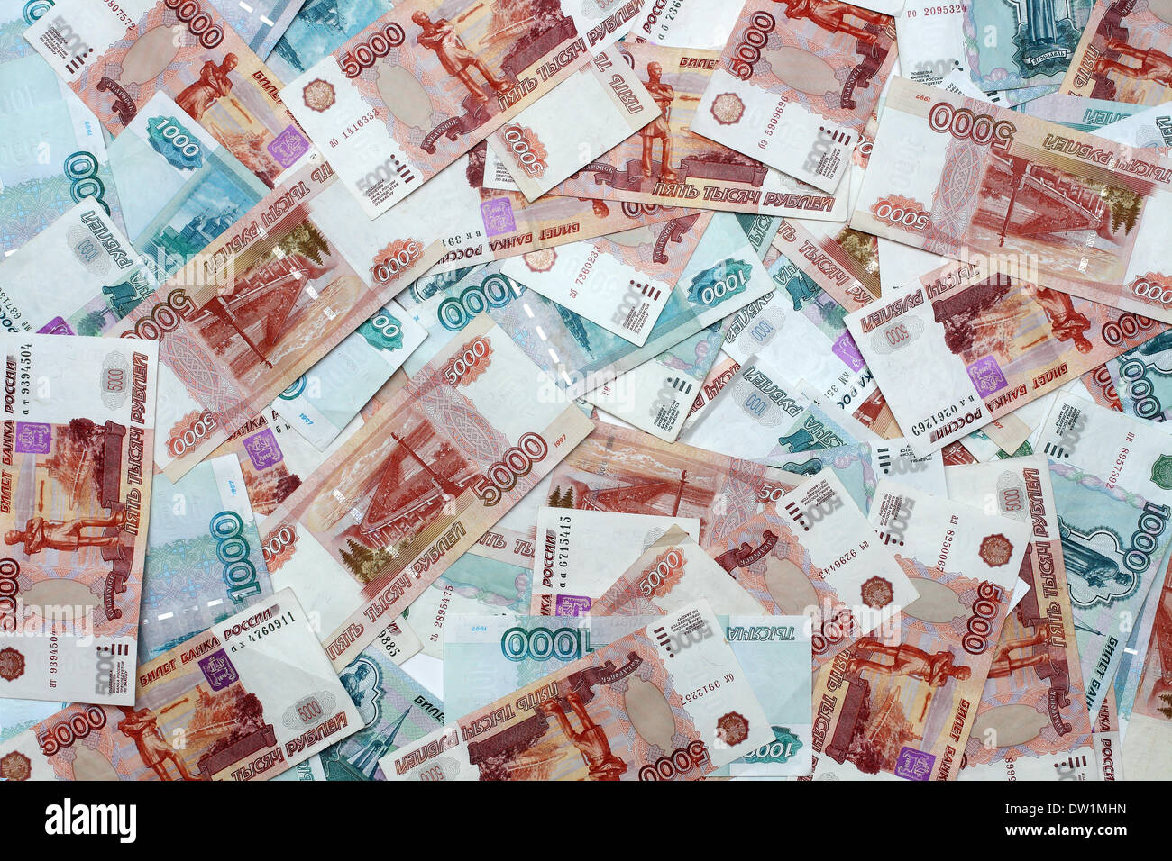 Russisches Geld Hintergrund Stockfotografie Alamy