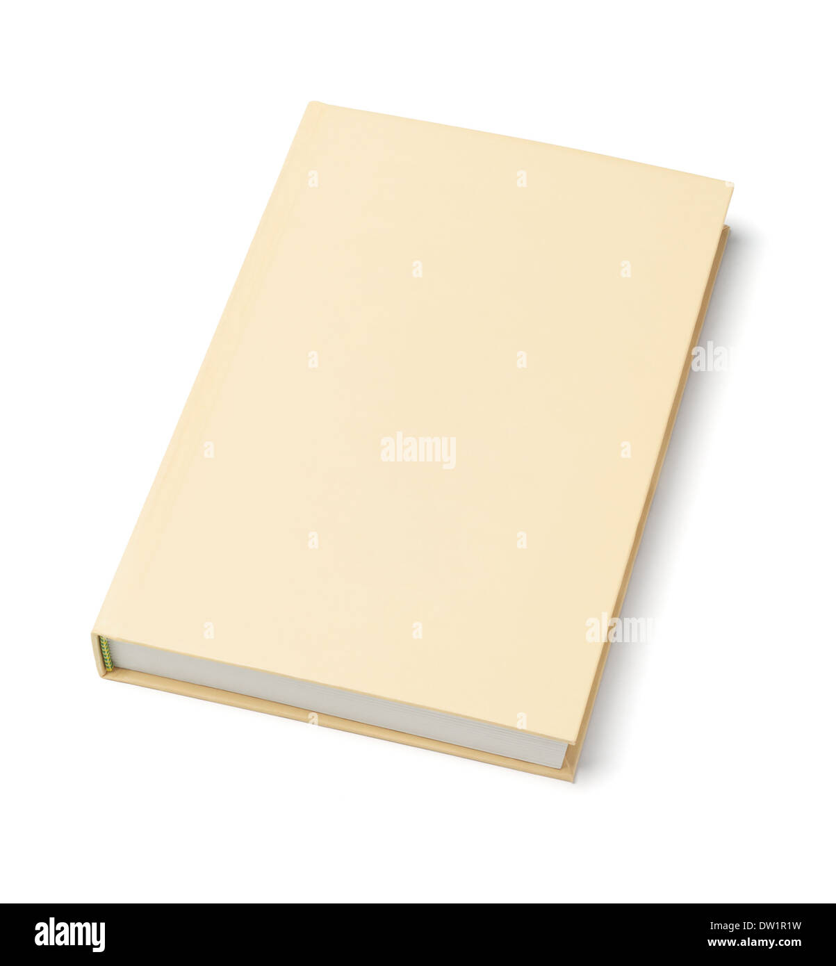 Hardcover-Buch auf weißem Hintergrund Stockfoto