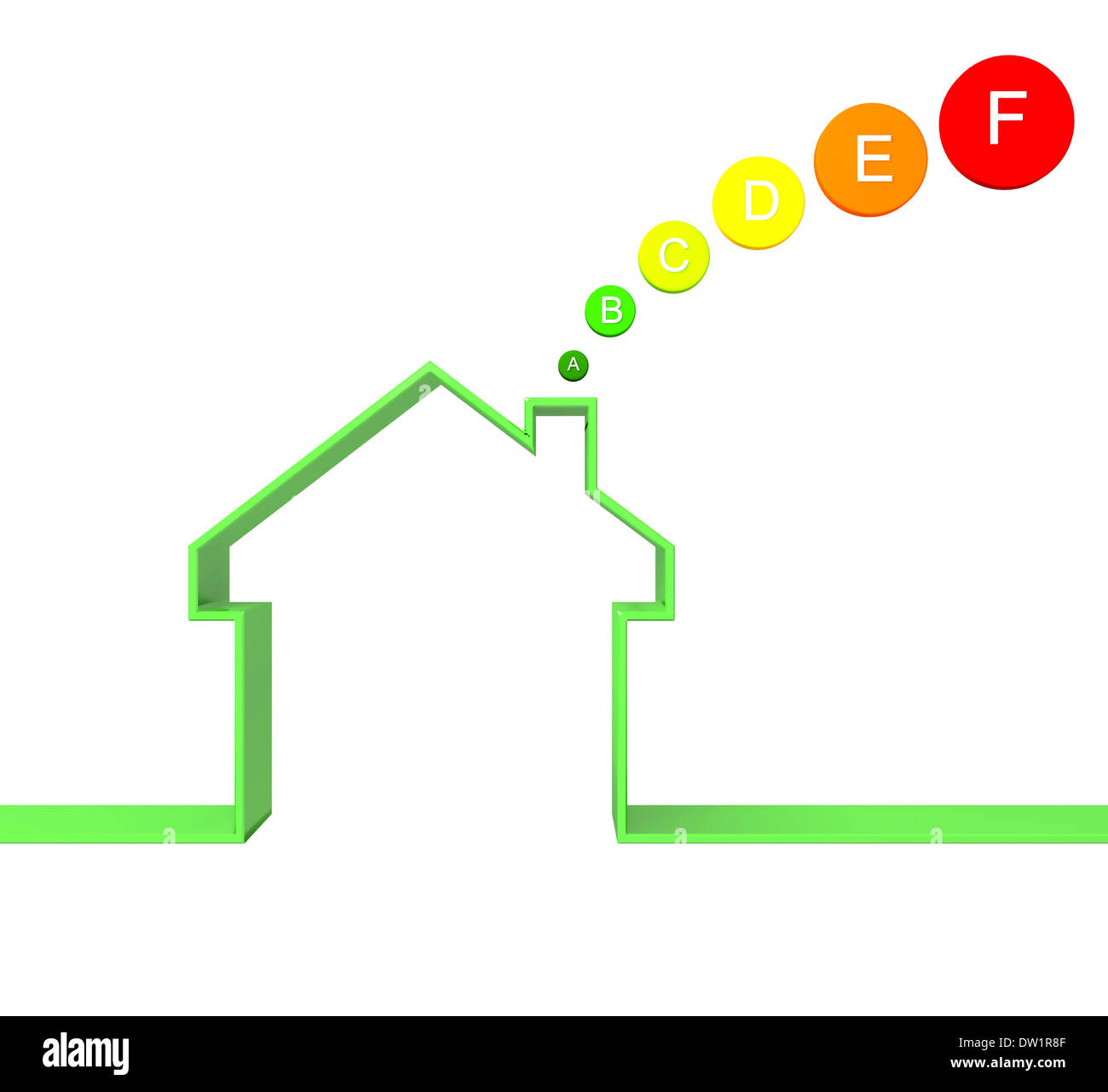 energetische Haus-Klasse Stockfoto