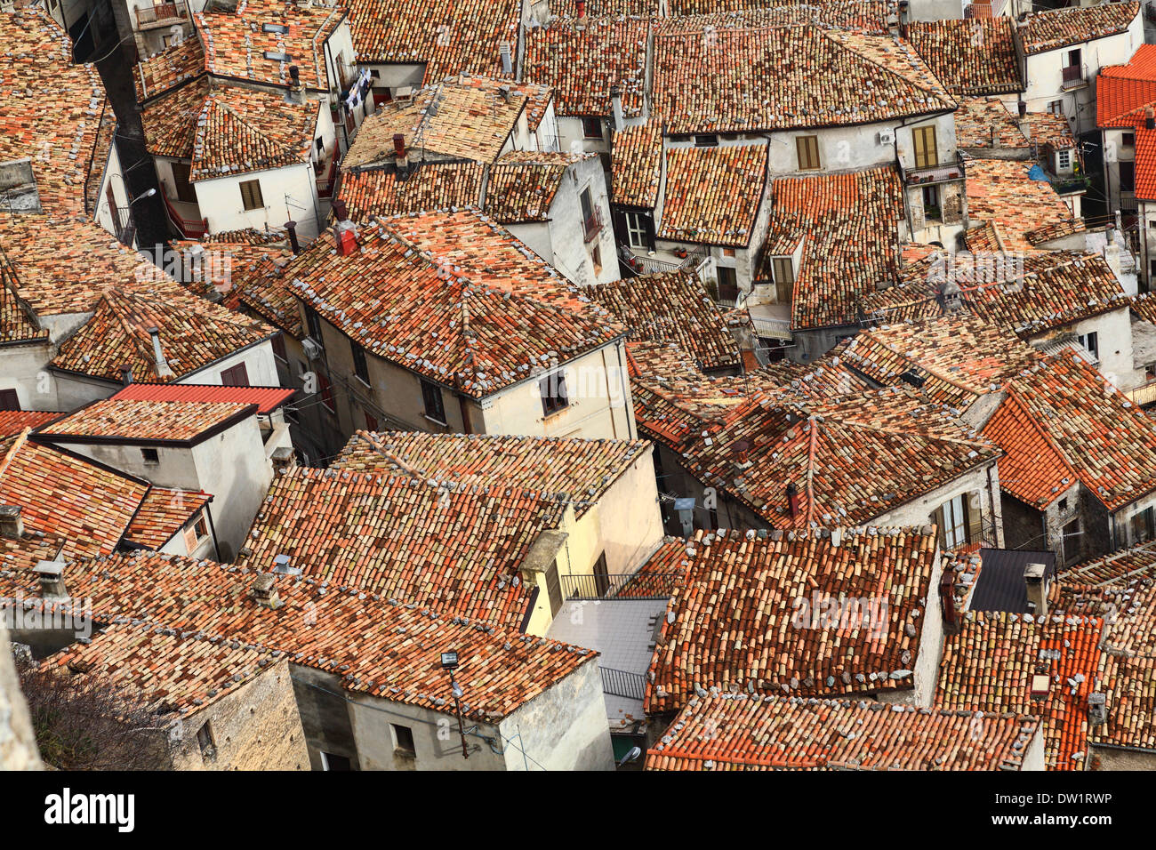 San Donato di Ninea Blick von oben Stockfoto