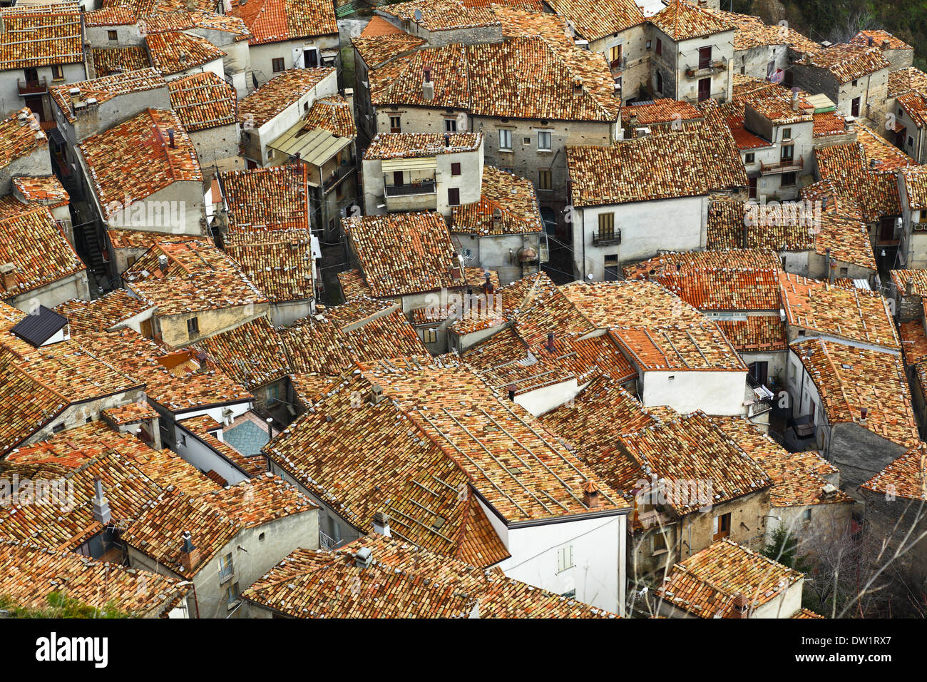 San Donato di Ninea Blick von oben Stockfoto