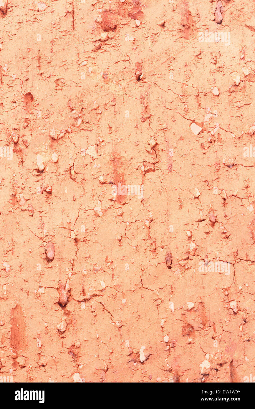 Red Clay Brick Oberflächensymbolen Hintergrund Stockfoto
