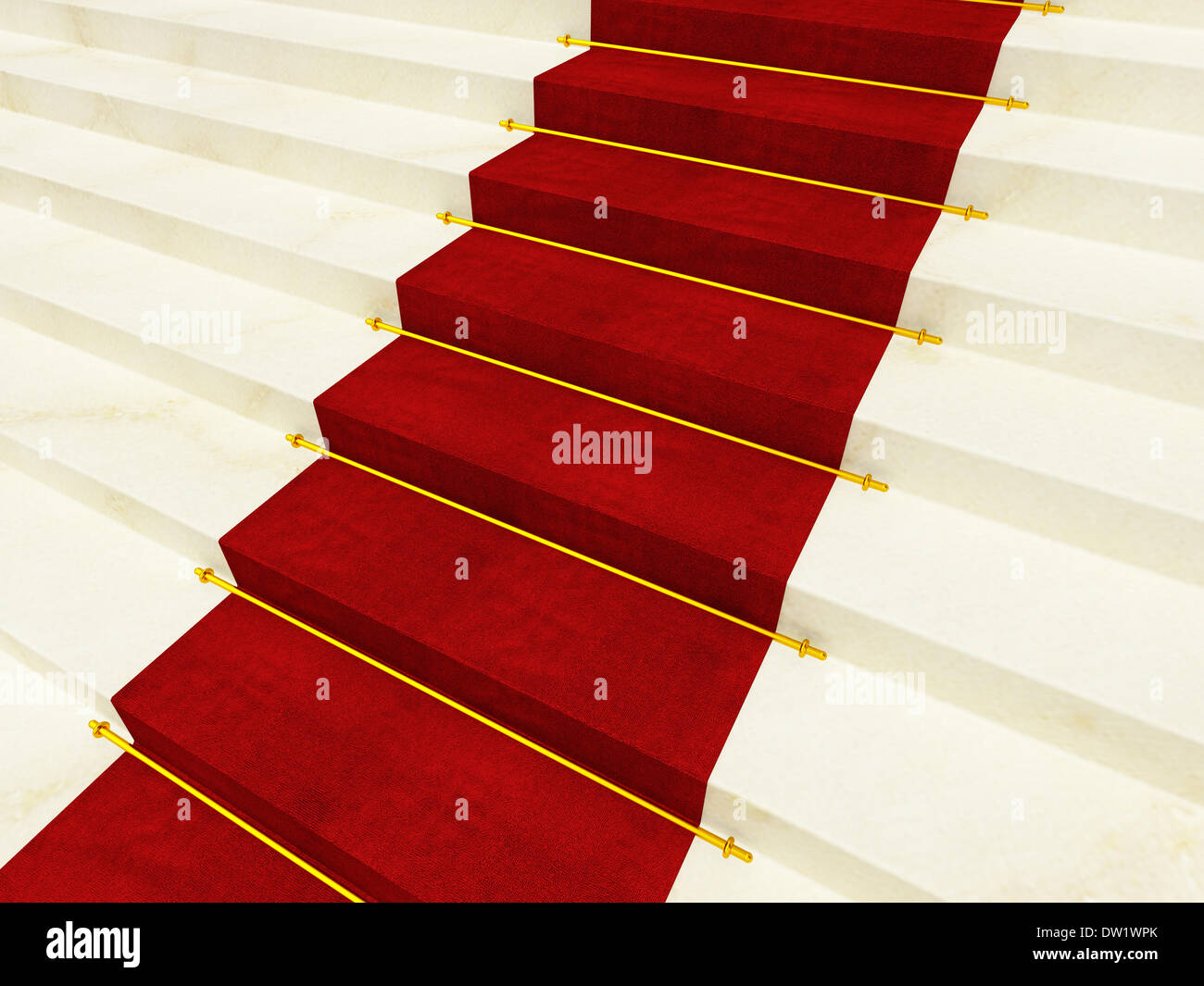 rote Luxus Teppich Stockfoto