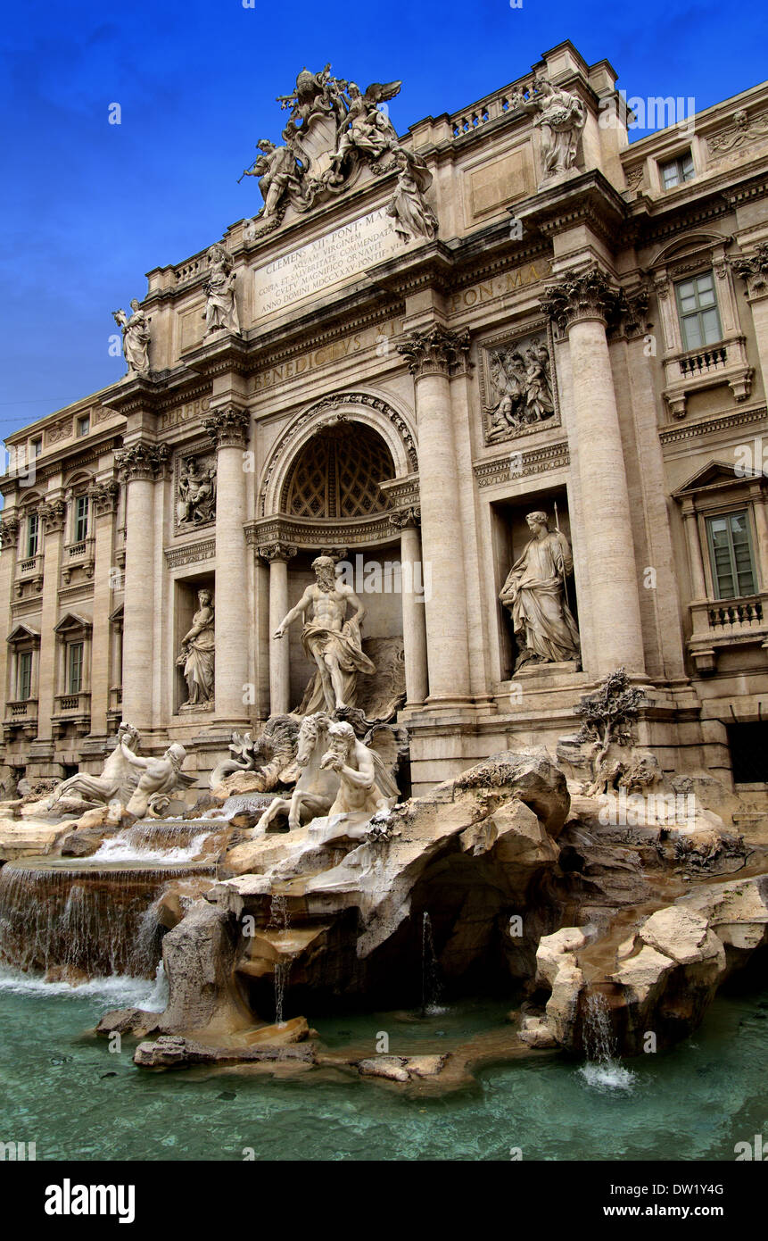 Trevi-Brunnen (Fontana di Trevi) in Rom Italien Stockfoto