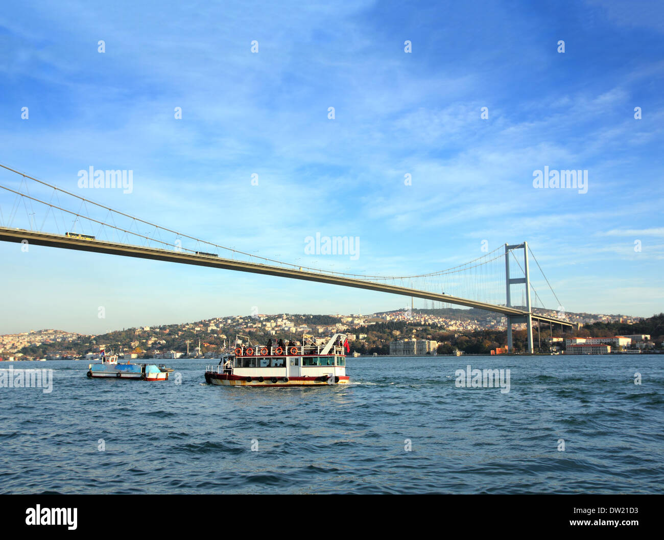 Brücke über den Bosporus in Istanbul Stockfoto