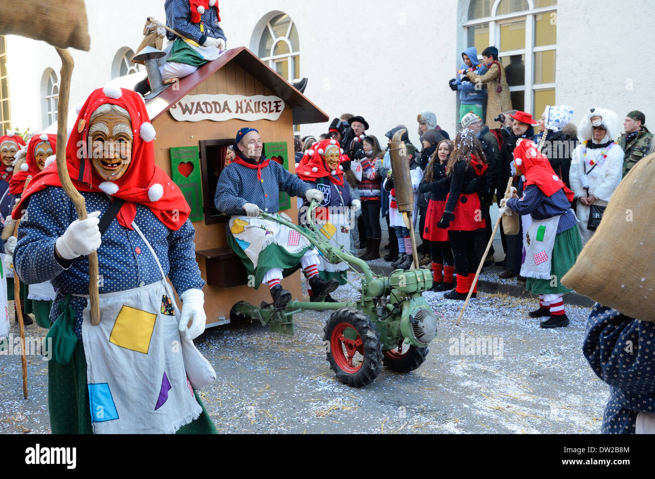 Straßenprozession am deutschen Karneval Fastnacht Stockfoto Straßenprozession am deutschen Karneval Fastnacht Stockfoto