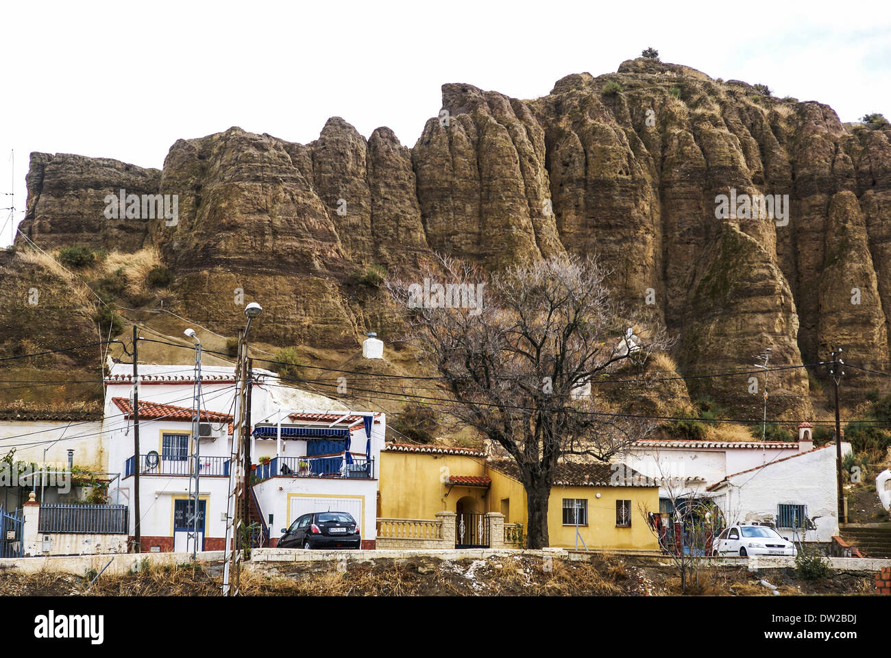 Höhlenwohnungen Höhlenwohnungen, Guadix, Spanien Stockfoto