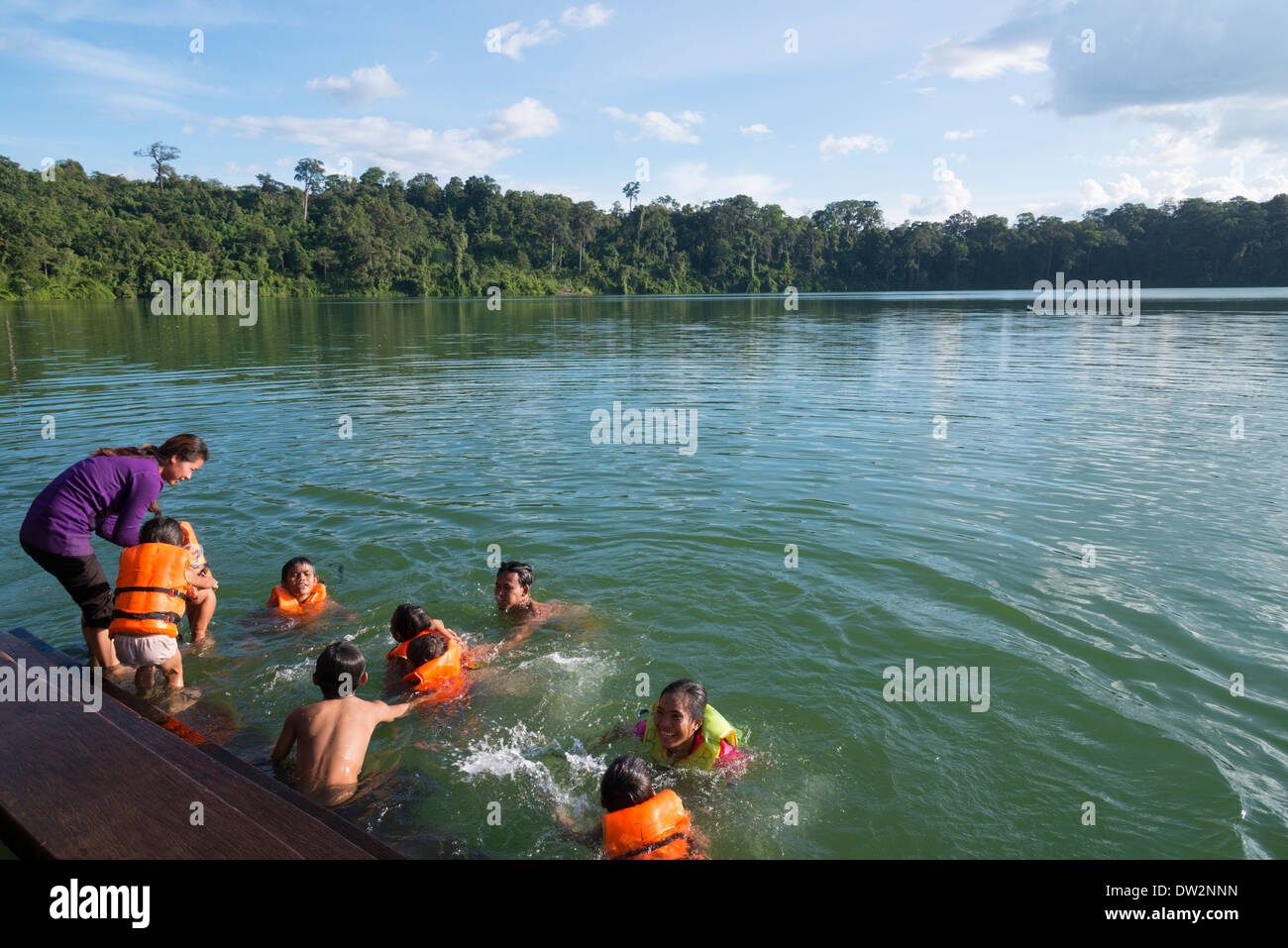 Boeng Yeak Laom Kratersee. Banlung. Provinz Ratanakiri. Kambodscha. Stockfoto