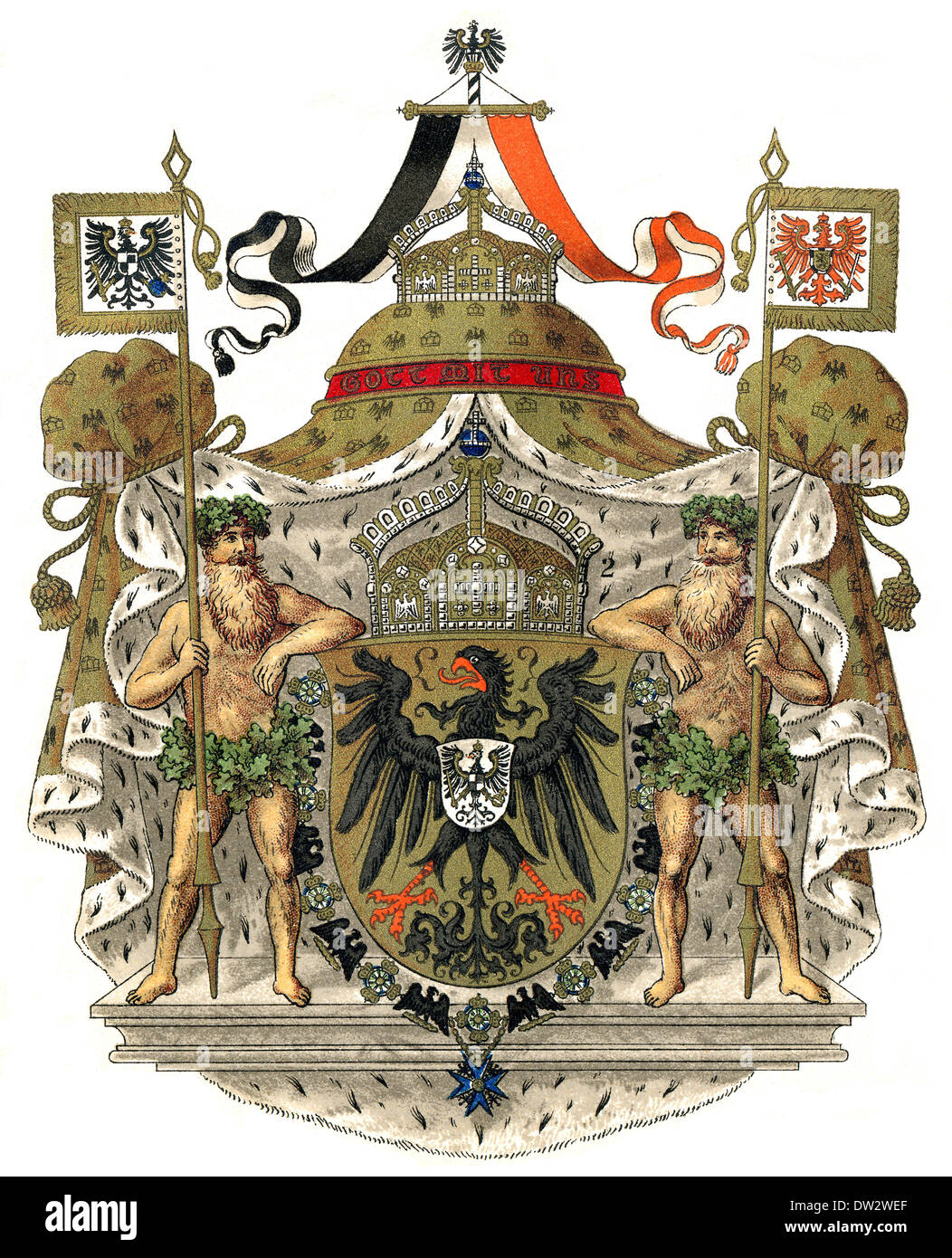 Wappen, Symbol des Deutschen Reiches, große kaiserliche Wappen des deutschen Kaisers, 19. Jahrhundert, 1894 Stockfoto