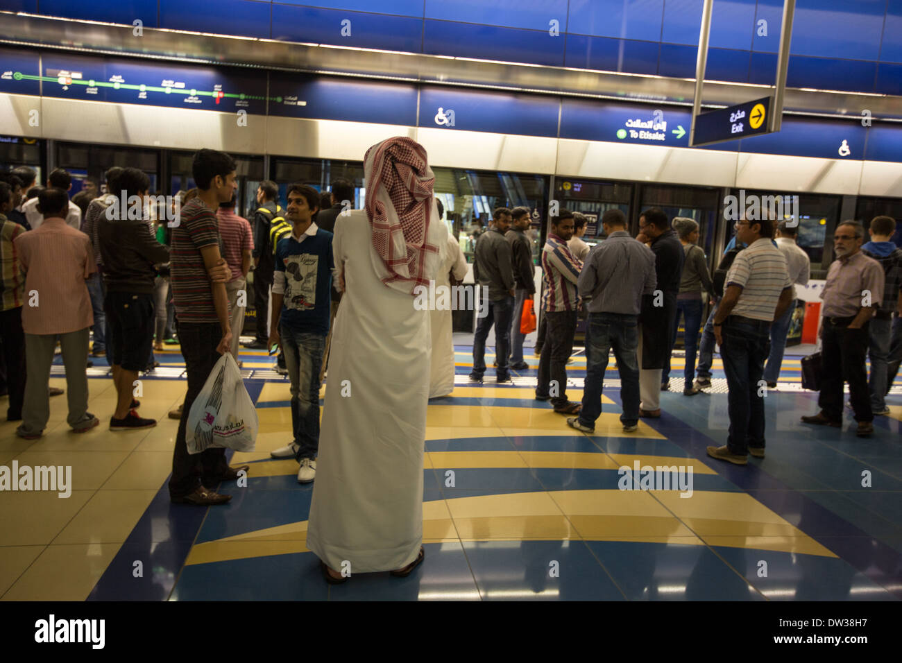 Die u-Bahn u-Bahn-System, in Dubai, Vereinigte Arabische Emirate Stockfoto