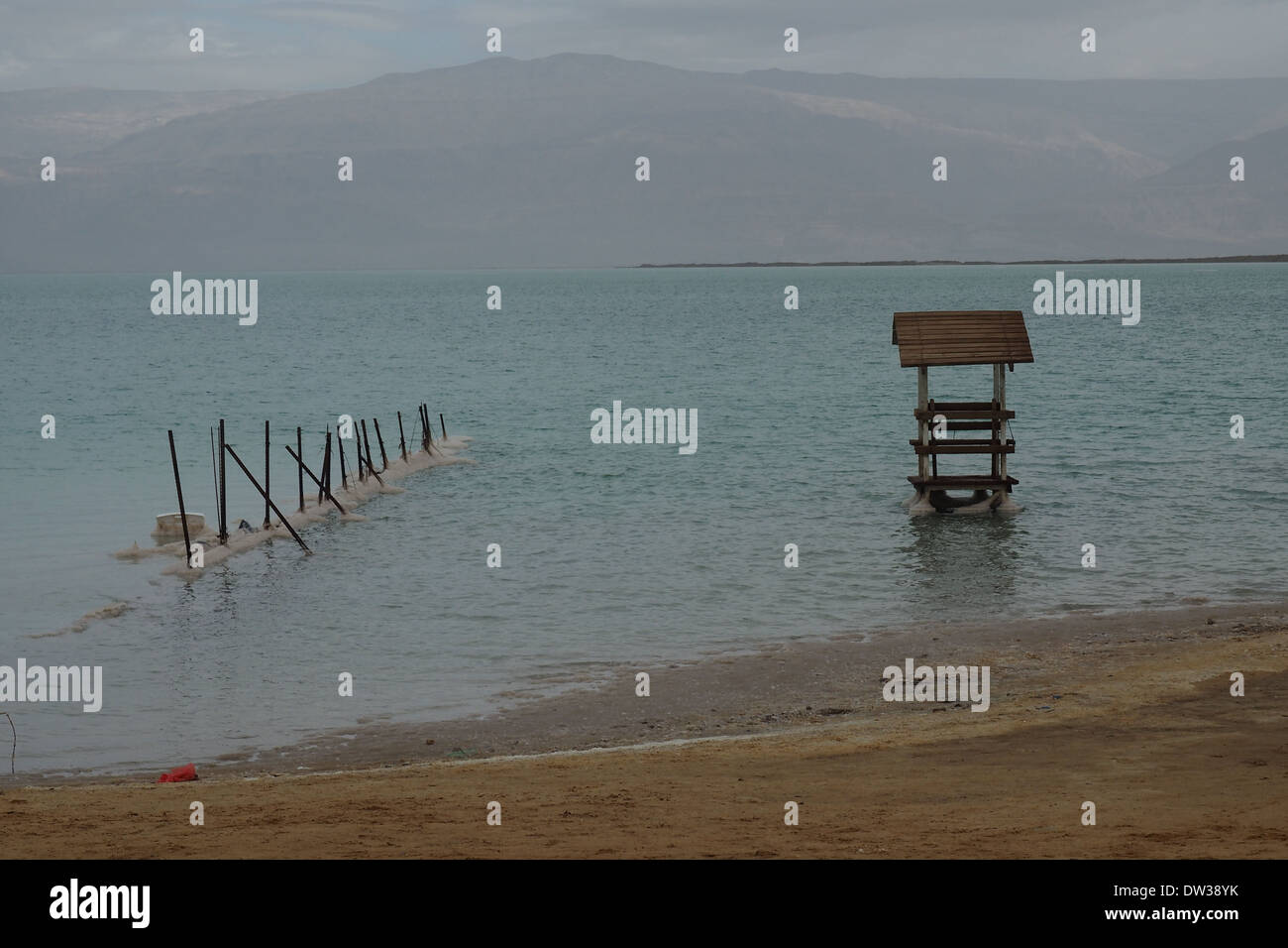 Küste des Toten Meeres Israel Stockfoto