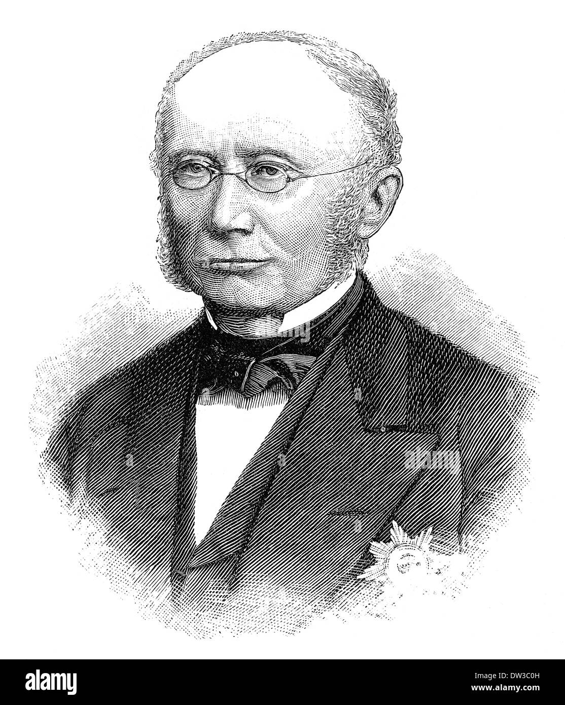 Ludwig Windthorst, 1812-1891, ein deutscher Politiker und Führer der katholischen Zentrumspartei, Stockfoto