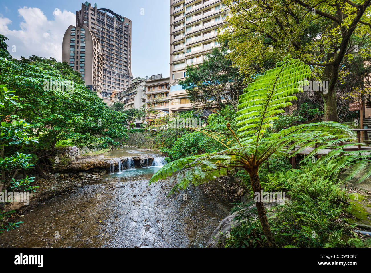Taipei, Taiwan im Bezirk Beitou Hot Springs. Stockfoto