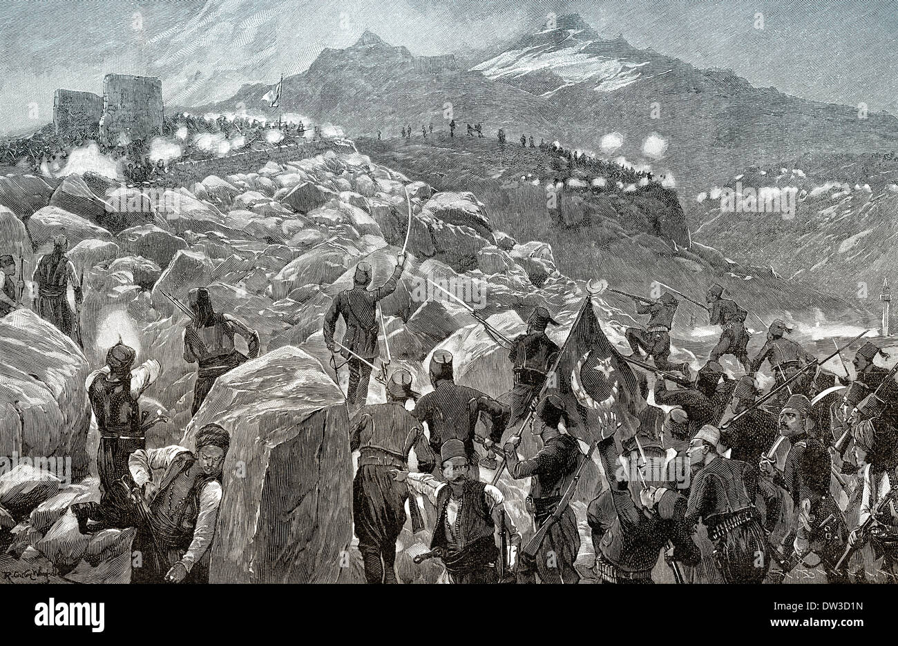 Greco-türkischer Krieg von 1897, oder die 30-Tage Krieg, Kreta, Griechenland Stockfoto