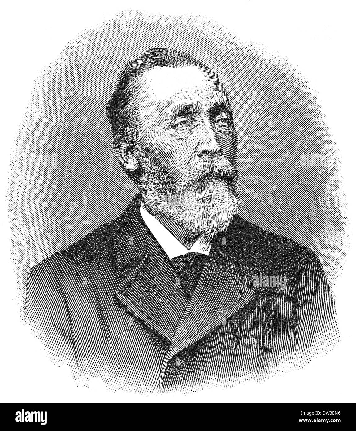 Ernst Heinrich Wilhelm von Stephan, 1831-1897, Generalpostmeister des Deutschen Reichs, Organisator des deutschen Postwesens Stockfoto