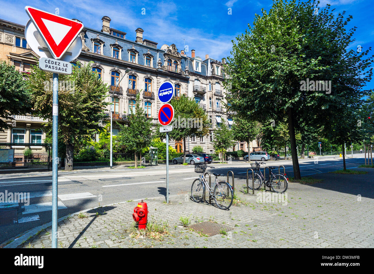 Wohngebäude des 19. Jahrhunderts Straßburg Elsass Frankreich Stockfoto