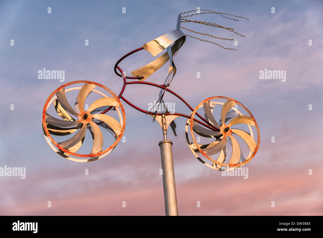 Fahrrad-Skulptur am Dauerbrache Park gelegen.  Coronado, Kalifornien, USA. Stockfoto