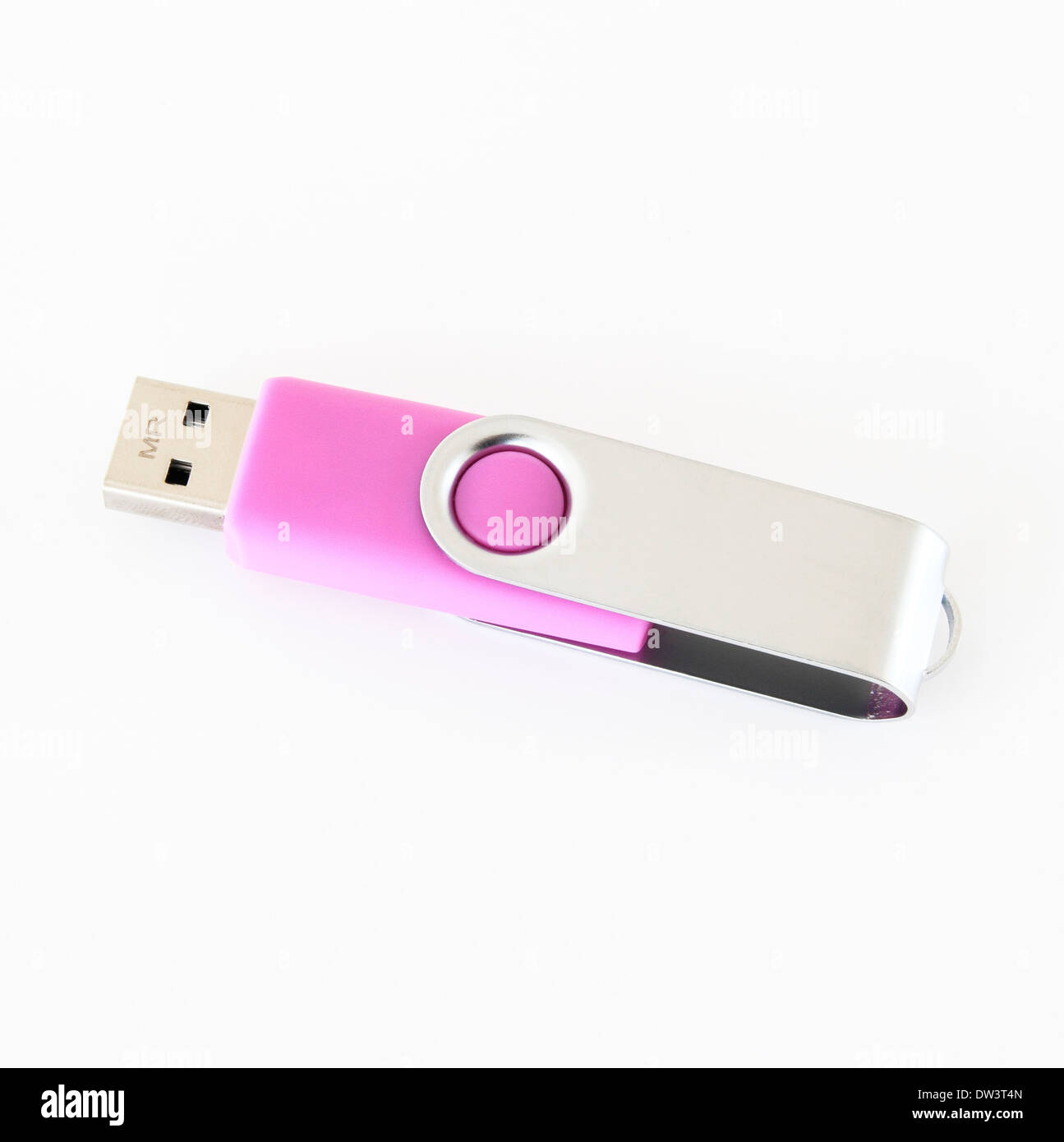 USB-Stick oder Flash-Memory-Stick auf einem weißen Hintergrund Stockfoto