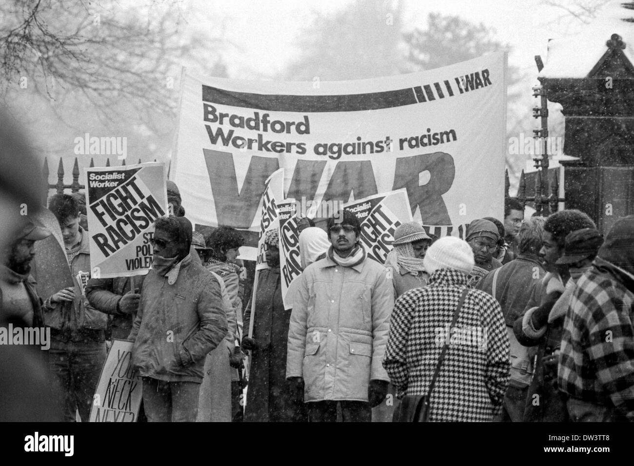 Clinton McCurbin Protest März, 7. März 1987, Wolverhampton, England. Stockfoto