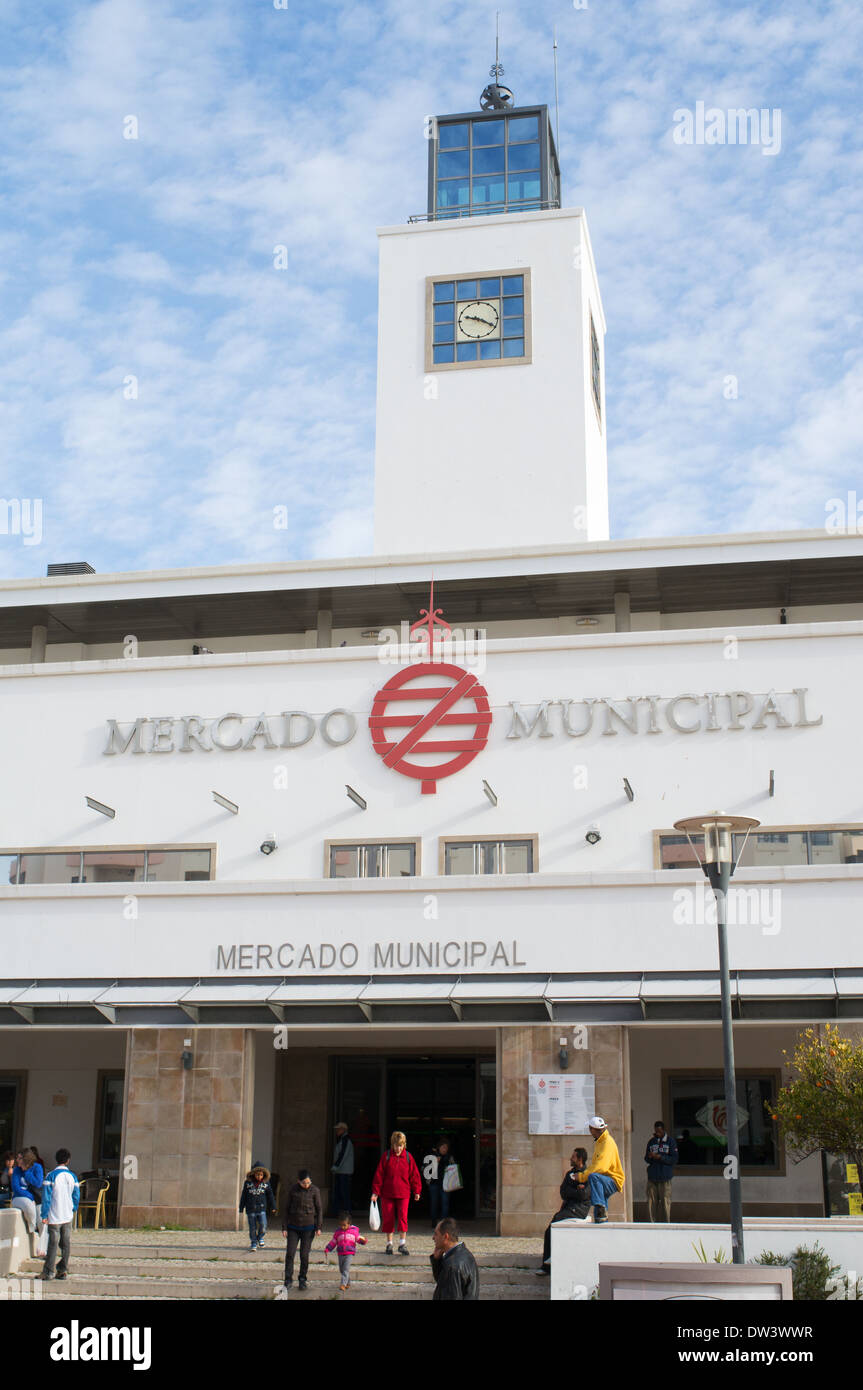 Die kommunalen Markt oder Mercado Municipal Faro, Algarve, Portugal, Europa Stockfoto Die kommunalen Markt oder Mercado Municipal Faro, Algarve, Portugal, Europa Stockfoto